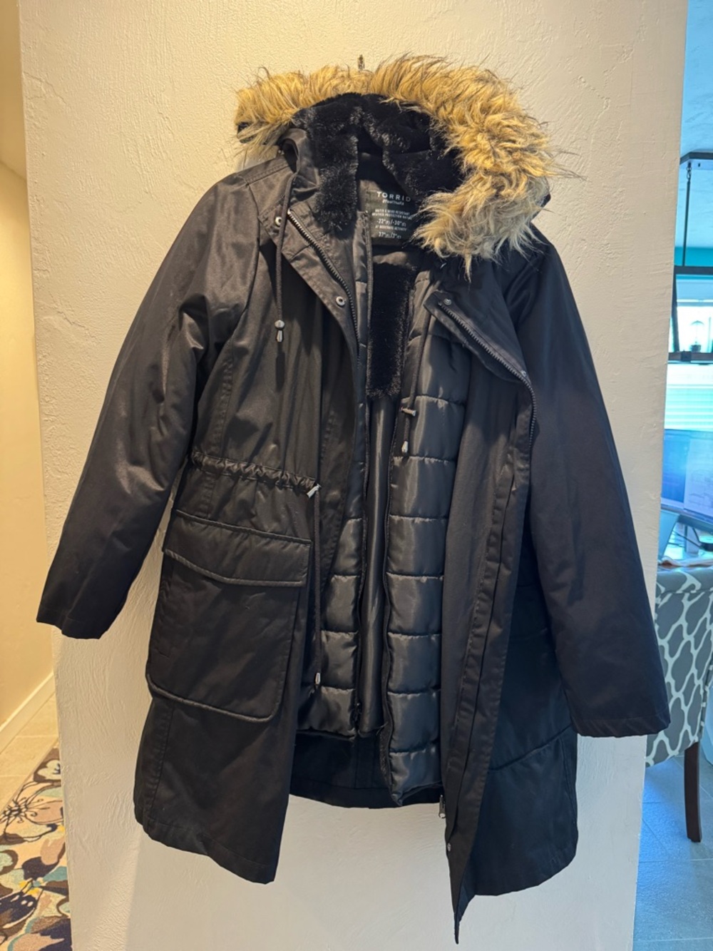 Torrid 3-in1 Black Parka Puffer